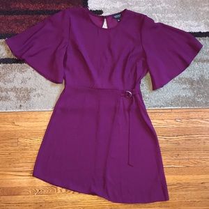 TopShop Asymmetrical Dress With Split Open Back